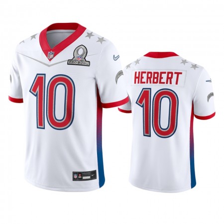 Maillot Los Angeles Chargers Justin Herbert 10 Game Blanc 2022 AFC Pro Bowl - Homme